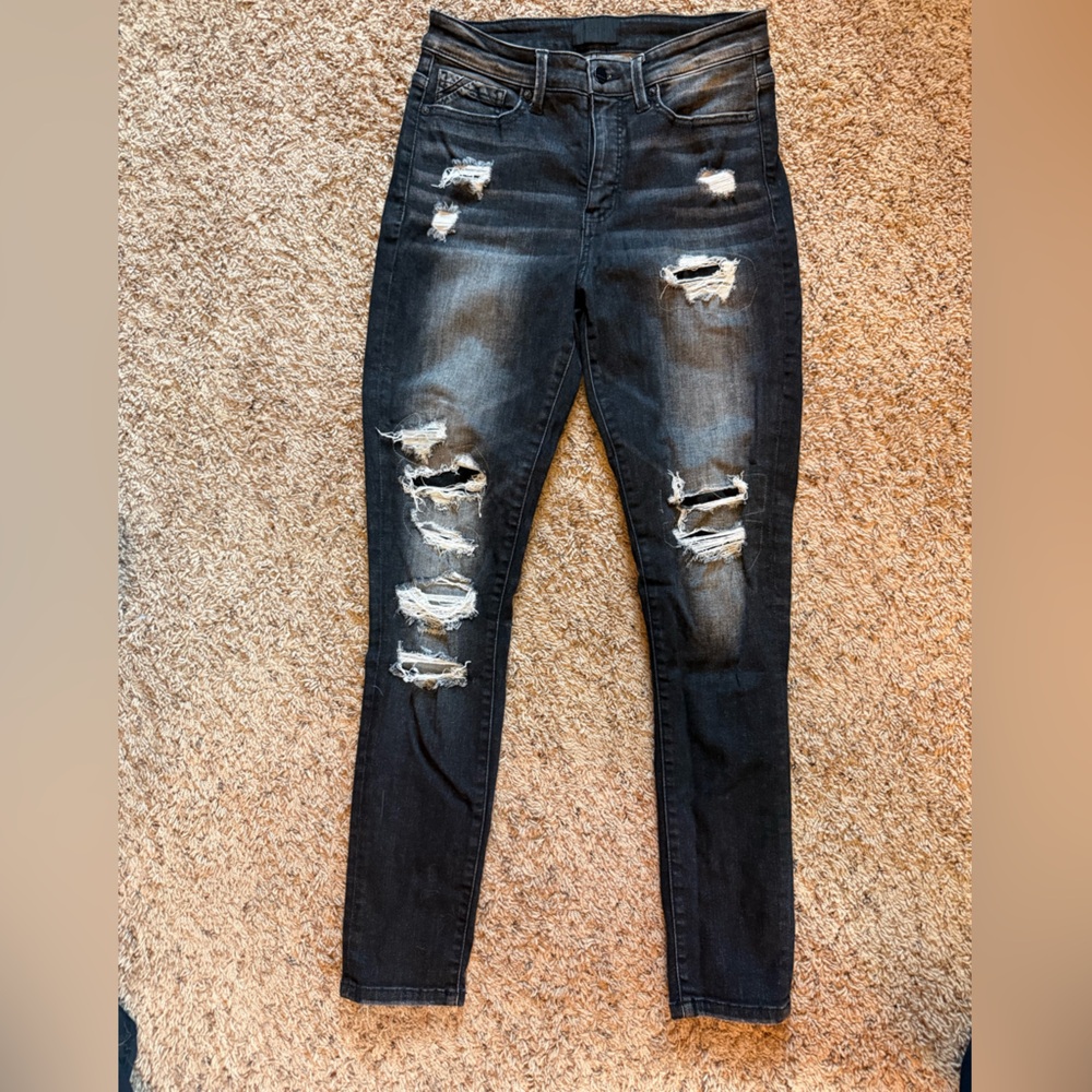 Buckle Black Fit no. 75 Distressed Black Jeans for Women